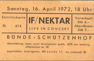 nektar ticket from November 22, 1972