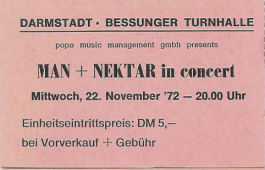 nektar ticket from November 22, 1972