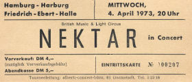 nektar ticket from Septemeber 15, 1972